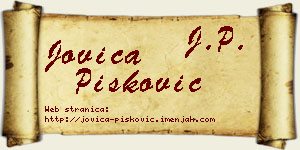Jovica Pisković vizit kartica